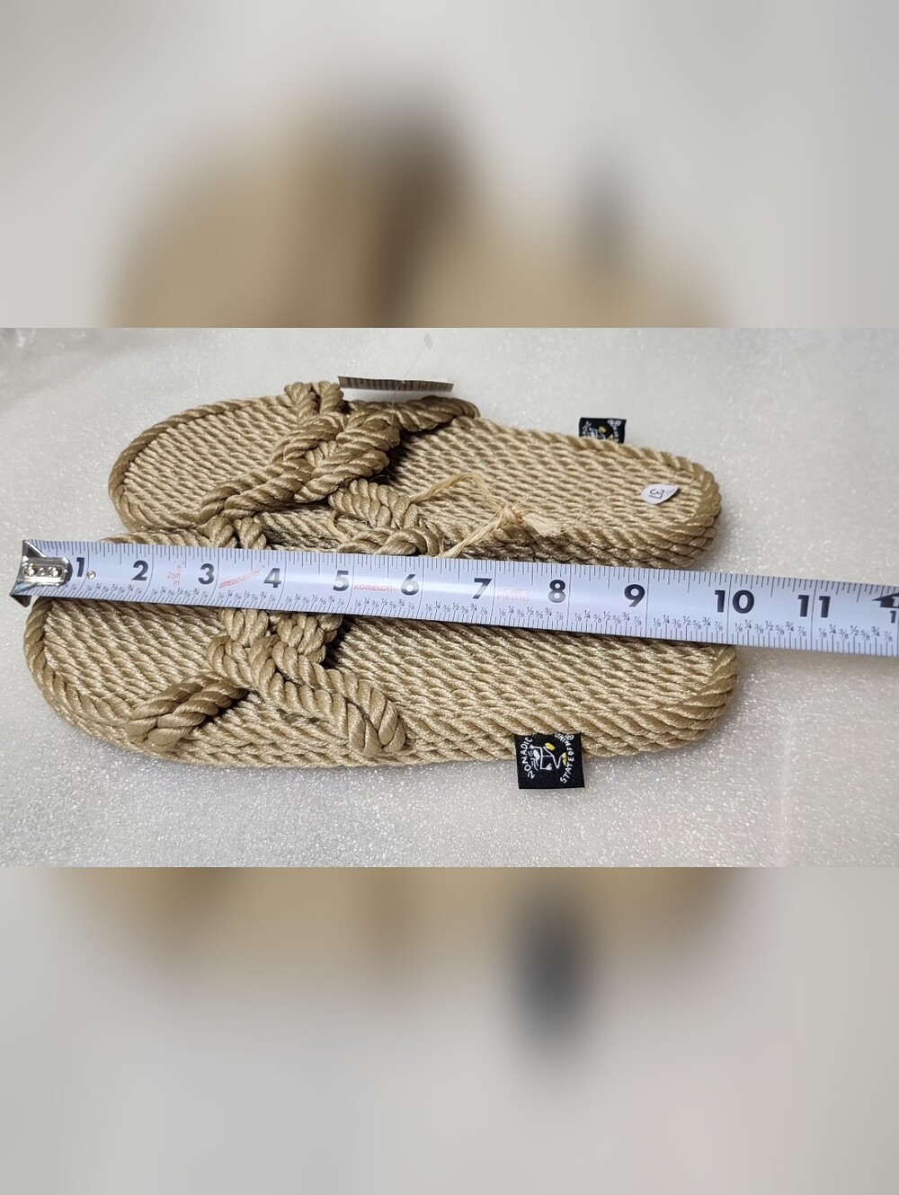 Nomadic State of Mind Sailor Knot Rope Sandals Camel Vegan Handmade Nicaragua 7. - Picture 10 of 17